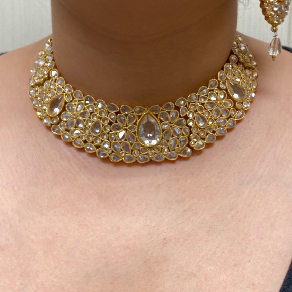 Gold Indian/ Punjabi necklace set - Picture 13 of 14